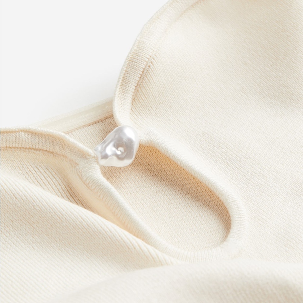 H&M BEAD-DETAIL TUBE TOP Size Small - Picture 3 of 8